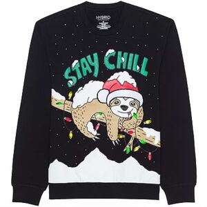 Men's Holiday Graphic Fleece Sweatshirt - Large